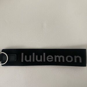 Lululemon Black and Gray Keychain